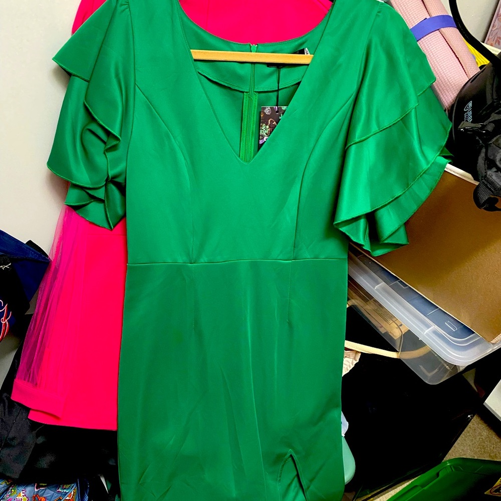 Green interview dress